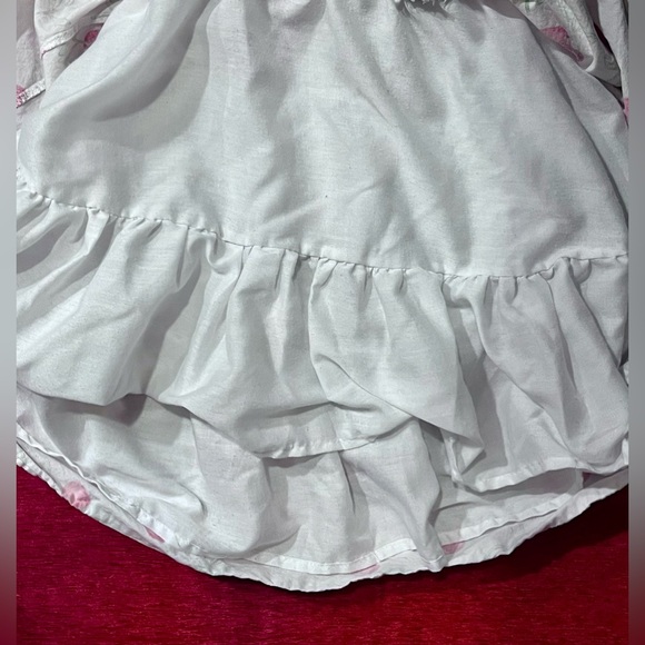 Girls White with Red Cherries Handkerchief Hem Tommy Bahama Size 4T Dress Lined - Picture 8 of 9